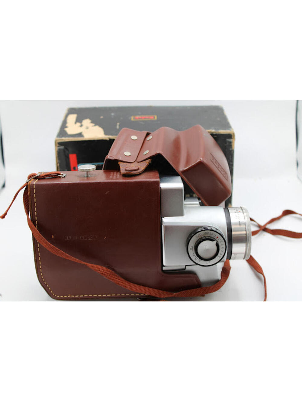 Vintage Kodak 1960's Zoom 8 Reflex Camera Model F/1.9 Orig Box & Case, Untested